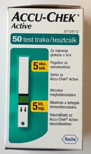 vércukormérő tesztcsík accu chek)